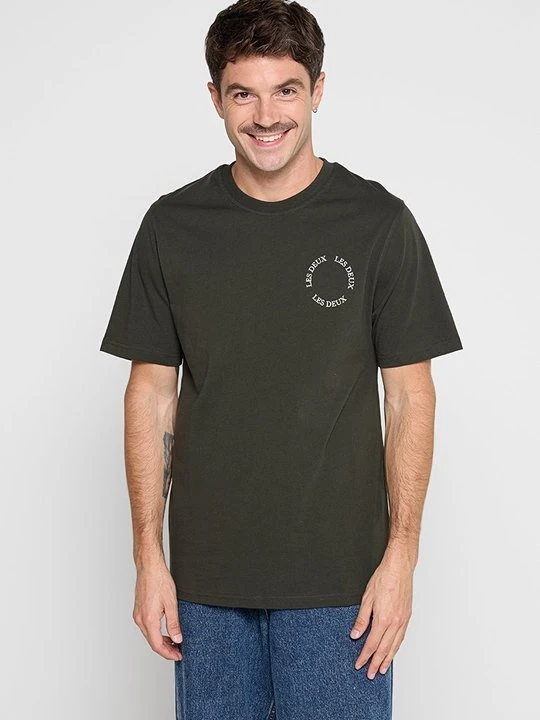 Zdjęcie produktu T-shirt z nadrukiem Les Deux oliwkowy