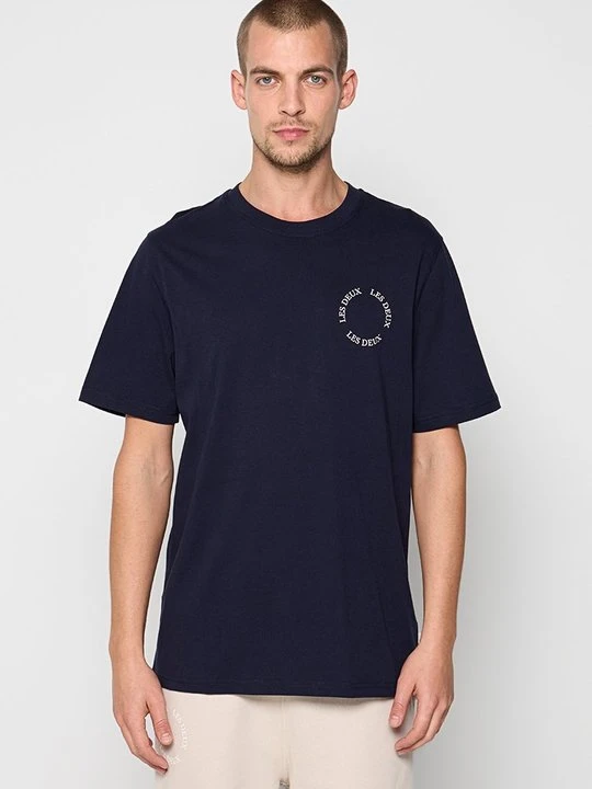 Zdjęcie produktu T-shirt z nadrukiem Les Deux granatowy