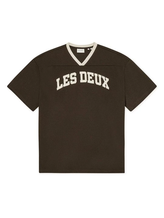 Zdjęcie produktu T-shirt z nadrukiem Les Deux ciemnobrązowy