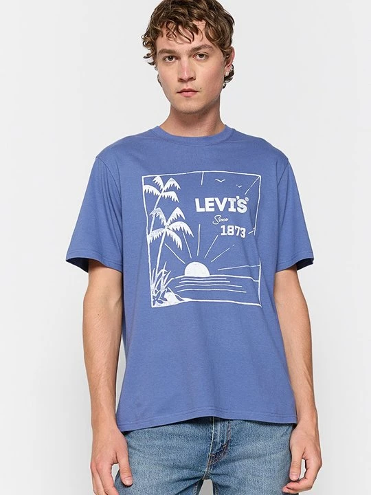 Zdjęcie produktu T-shirt z nadrukiem Levi's niebieski