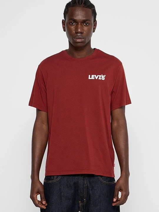 Zdjęcie produktu T-shirt z nadrukiem Levi's ciemnoczerwony