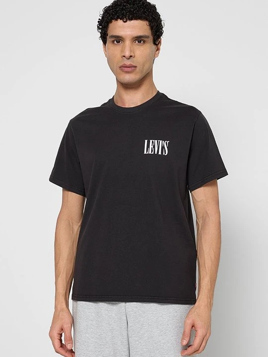 Zdjęcie produktu T-shirt z nadrukiem Levi's czarny melanż