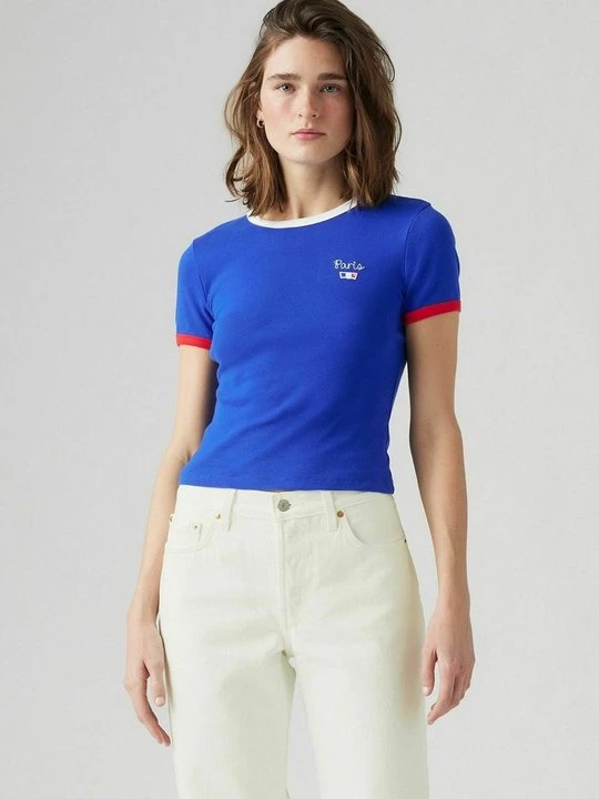 Zdjęcie produktu T-shirt z nadrukiem Levi's niebieski denim