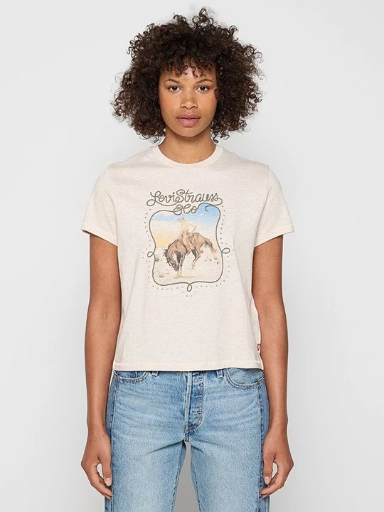 Zdjęcie produktu T-shirt z nadrukiem Levi's mleczny