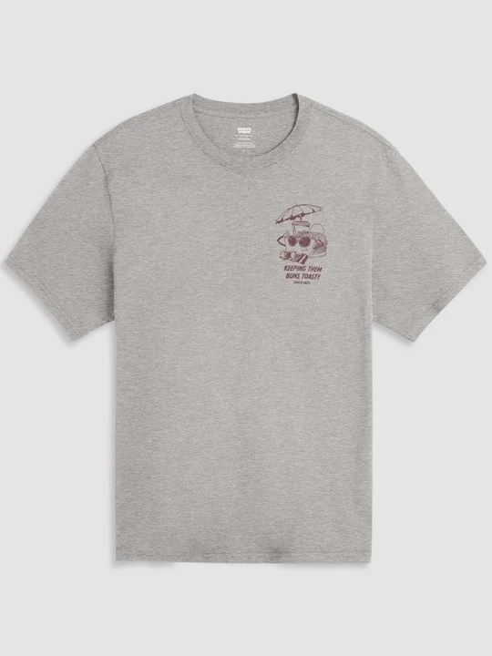 Zdjęcie produktu T-shirt z nadrukiem Levi's szary melanż
