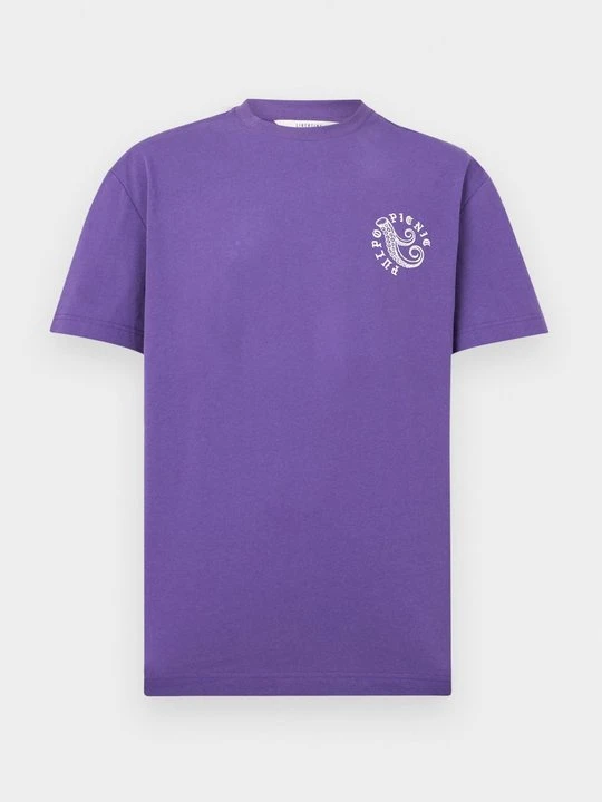 Zdjęcie produktu T-shirt z nadrukiem Libertine-Libertine ciemnoliliowy