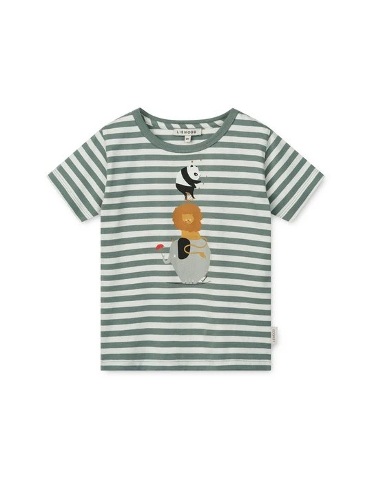 Zdjęcie produktu T-shirt z nadrukiem Liewood beżowy melanż