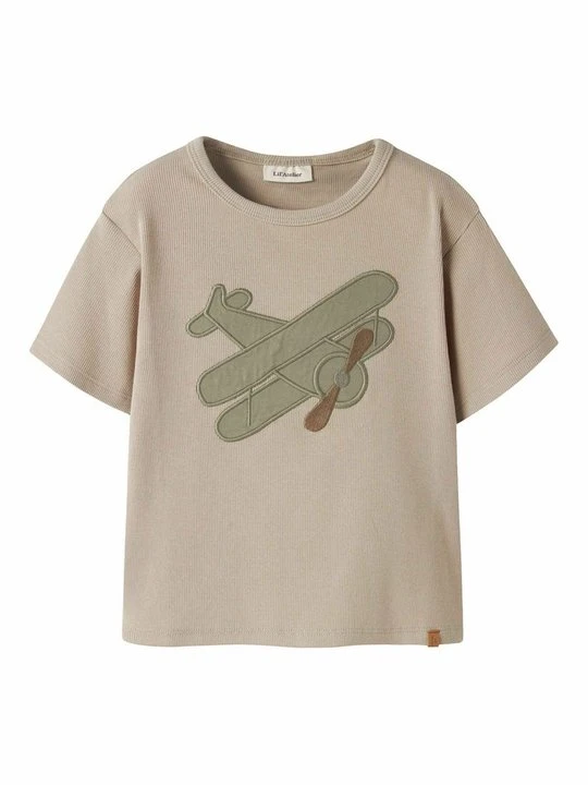 Zdjęcie produktu T-shirt z nadrukiem Lil' Atelier beżowy