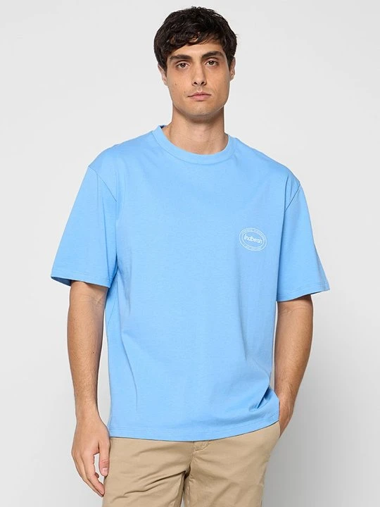 Zdjęcie produktu T-shirt z nadrukiem lindbergh niebieski