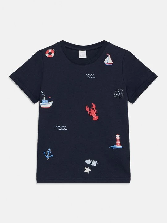 Zdjęcie produktu T-shirt z nadrukiem Lindex granatowy