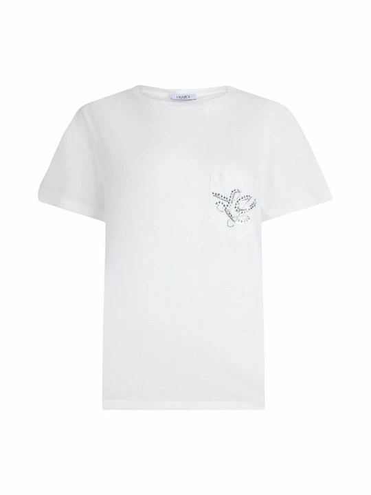 Zdjęcie produktu T-shirt z nadrukiem Liu Jo mleczny