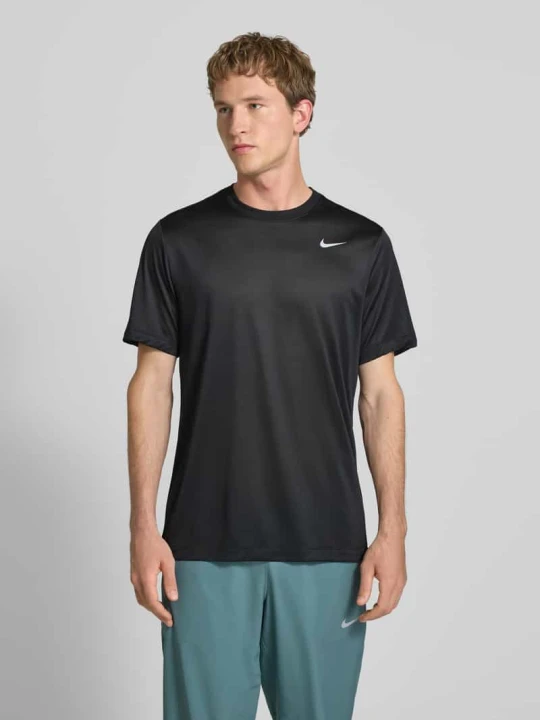Zdjęcie produktu T-shirt z nadrukiem logo i okrągłym dekoltem Nike Czarny