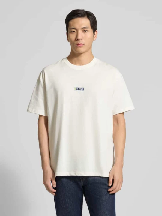 Zdjęcie produktu T-shirt z nadrukiem logo model 'Chase' Les Deux Biały