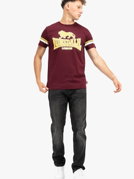 Zdjęcie produktu T-shirt z nadrukiem Lonsdale ciemnoczerwony