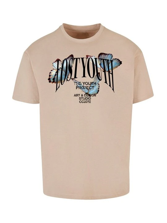 Zdjęcie produktu T-shirt z nadrukiem Lost Youth piaskowy