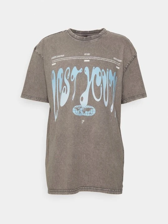 Zdjęcie produktu T-shirt z nadrukiem Lost Youth szary