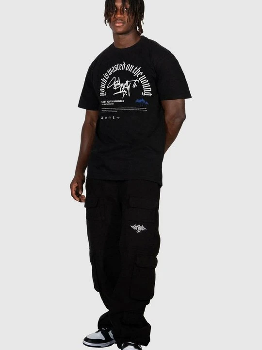 Zdjęcie produktu T-shirt z nadrukiem Lost Youth czarny