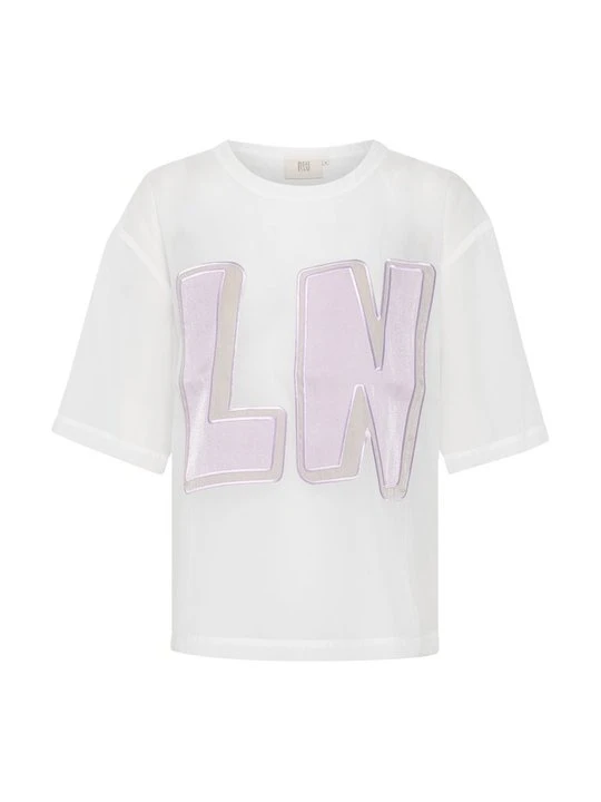 Zdjęcie produktu T-shirt z nadrukiem Lounge Nine mleczny