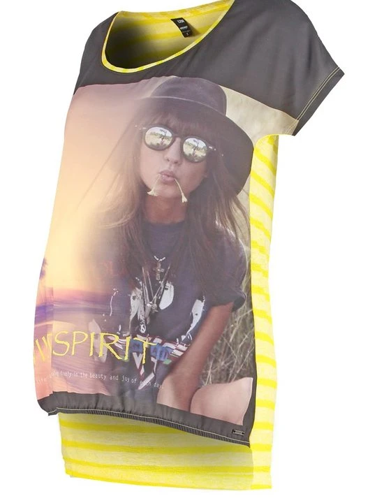 Zdjęcie produktu T-shirt z nadrukiem Love2wait żółty