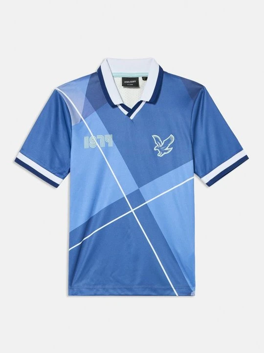 Zdjęcie produktu T-shirt z nadrukiem Lyle & Scott niebieski