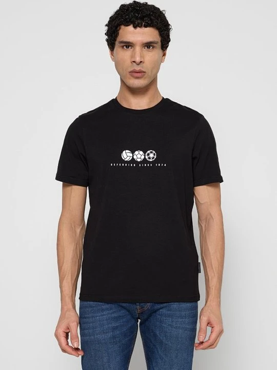 Zdjęcie produktu T-shirt z nadrukiem Lyle & Scott czarny