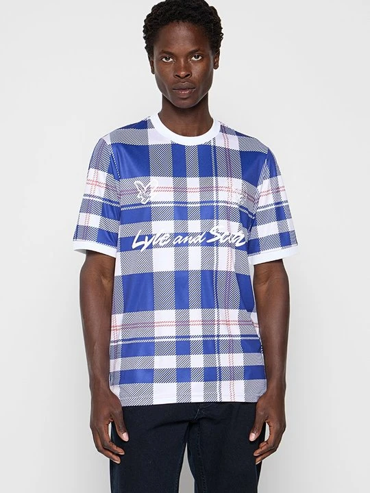 Zdjęcie produktu T-shirt z nadrukiem Lyle & Scott niebieski