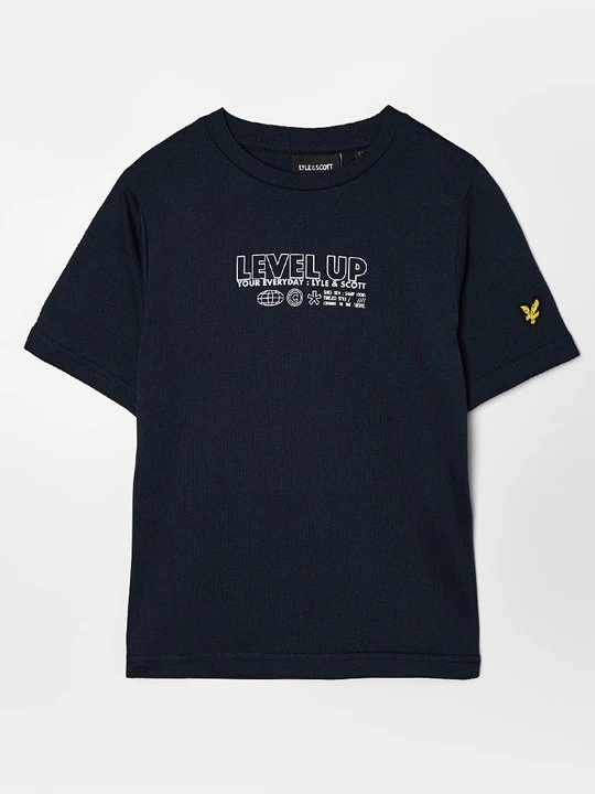 Zdjęcie produktu T-shirt z nadrukiem Lyle & Scott granatowy