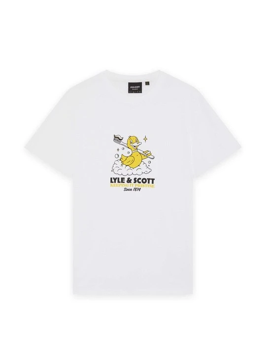 Zdjęcie produktu T-shirt z nadrukiem Lyle & Scott biały
