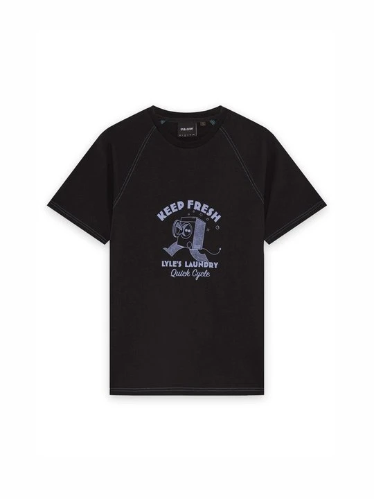 Zdjęcie produktu T-shirt z nadrukiem Lyle & Scott czarny