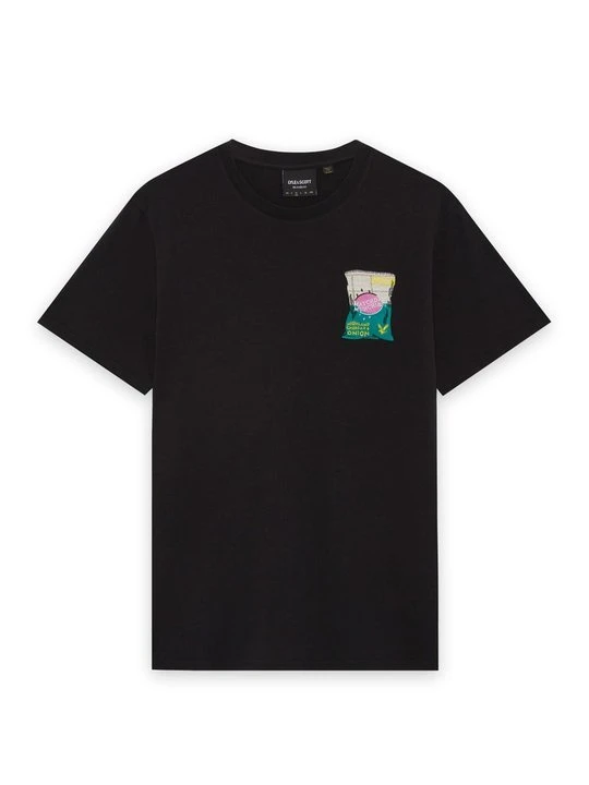 Zdjęcie produktu T-shirt z nadrukiem Lyle & Scott czarny