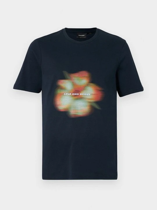 Zdjęcie produktu T-shirt z nadrukiem Lyle & Scott granatowy