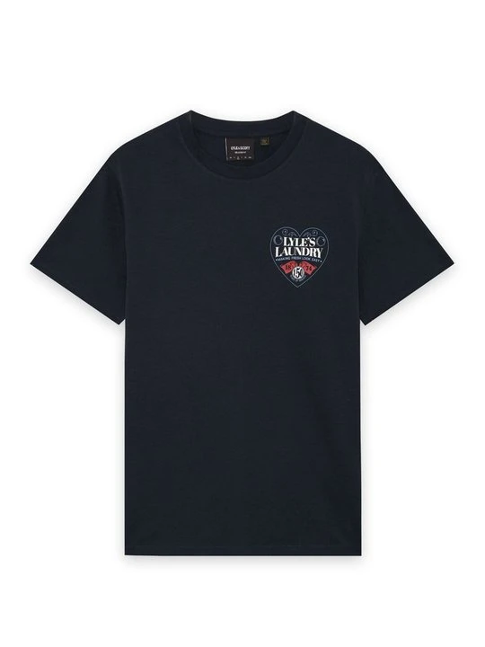 Zdjęcie produktu T-shirt z nadrukiem Lyle & Scott granatowy
