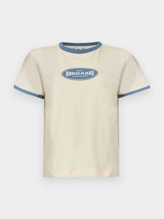 Zdjęcie produktu T-shirt z nadrukiem Mads Nørgaard mleczny