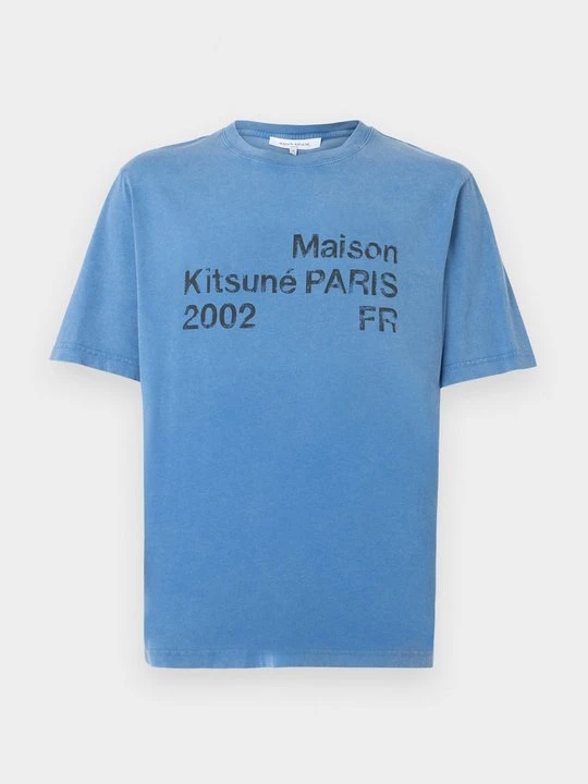 Zdjęcie produktu T-shirt z nadrukiem Maison Kitsuné niebieski