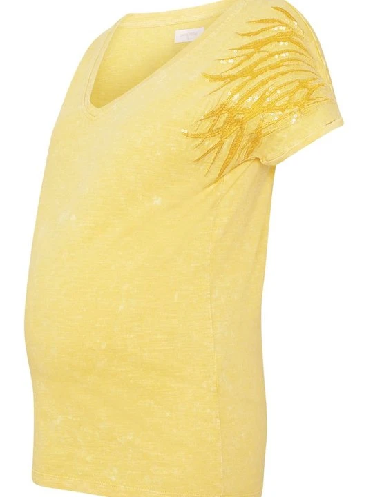 Zdjęcie produktu T-shirt z nadrukiem Mamalicious żółty