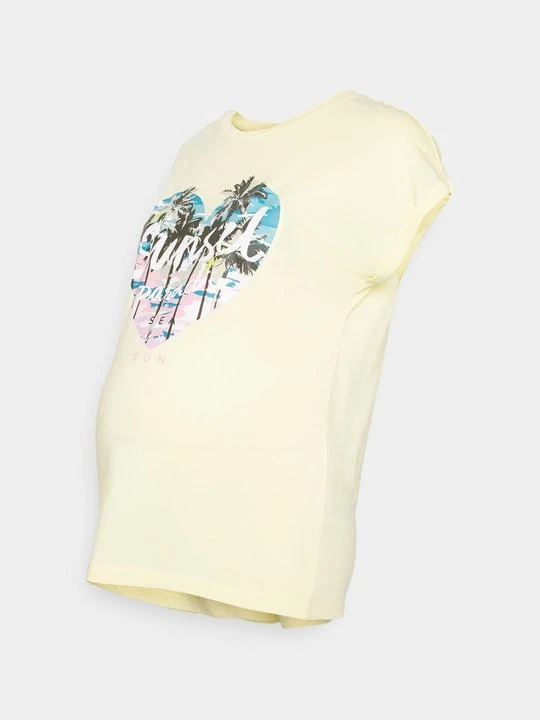 Zdjęcie produktu T-shirt z nadrukiem Mamalicious żółty