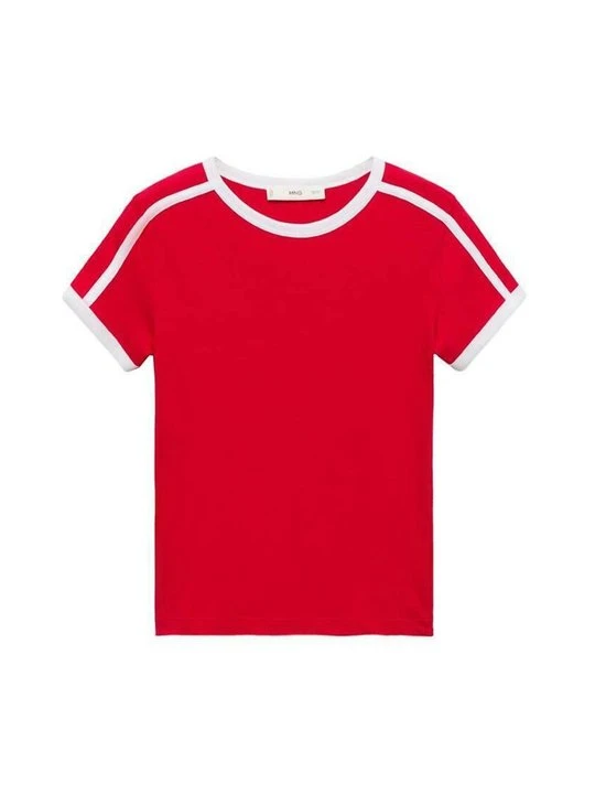 Zdjęcie produktu T-shirt z nadrukiem Mango czerwony