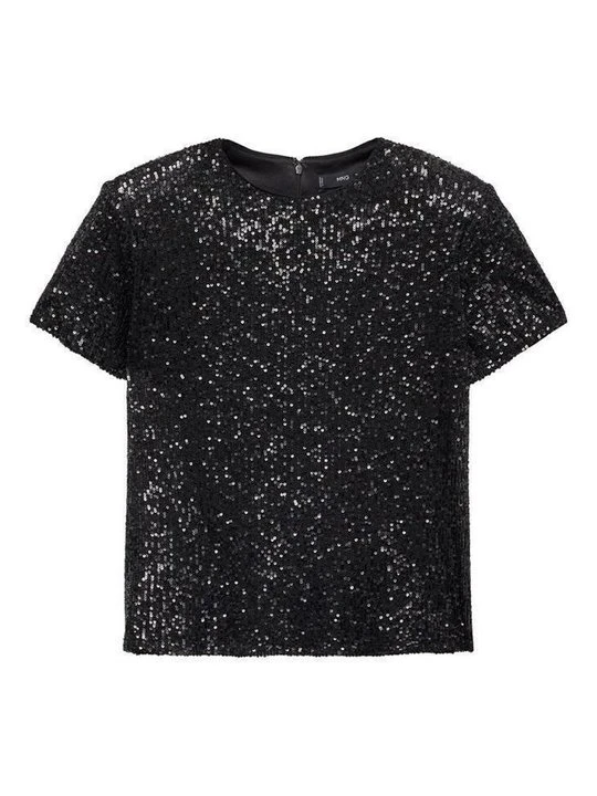 Zdjęcie produktu T-shirt z nadrukiem Mango czarny