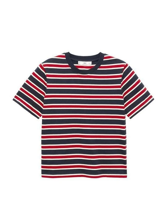 Zdjęcie produktu T-shirt z nadrukiem Mango błękit królewski