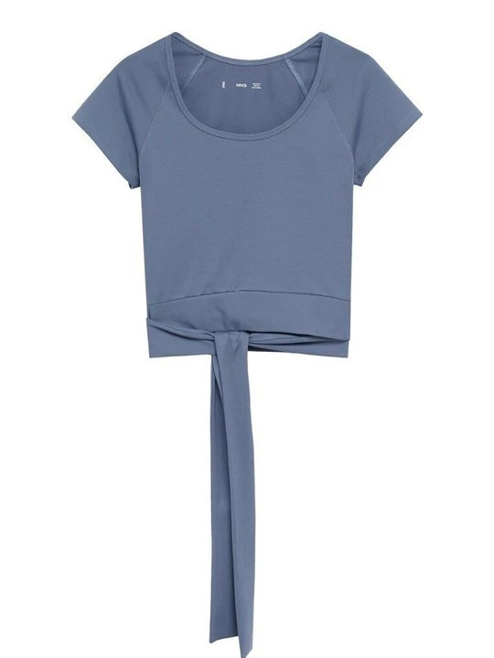 Zdjęcie produktu T-shirt z nadrukiem Mango niebieski