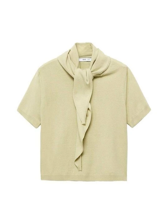 Zdjęcie produktu T-shirt z nadrukiem Mango jasnozielony
