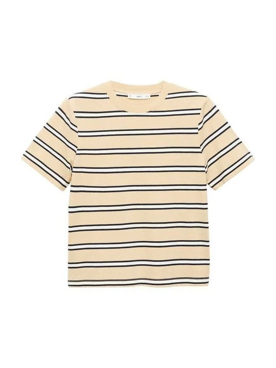 Zdjęcie produktu T-shirt z nadrukiem Mango jasnożółty