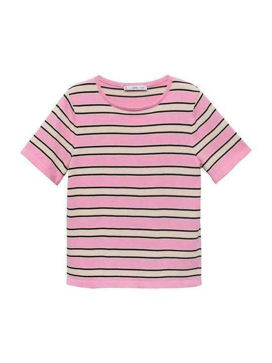 Zdjęcie produktu T-shirt z nadrukiem Mango różowy
