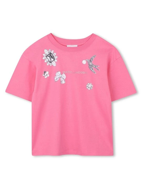 Zdjęcie produktu T-shirt z nadrukiem MARC JACOBS KIDS różowy