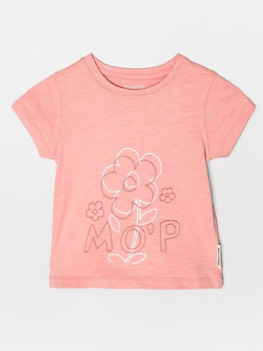 Zdjęcie produktu T-shirt z nadrukiem Marc O'Polo jasnoróżowy