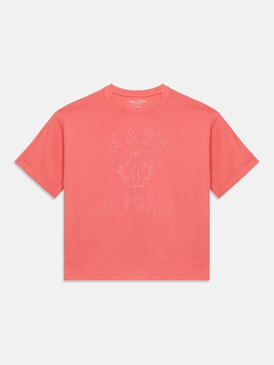 Zdjęcie produktu T-shirt z nadrukiem Marc O'Polo koralowy