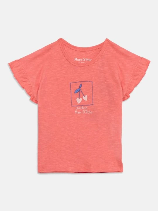 Zdjęcie produktu T-shirt z nadrukiem Marc O'Polo koralowy