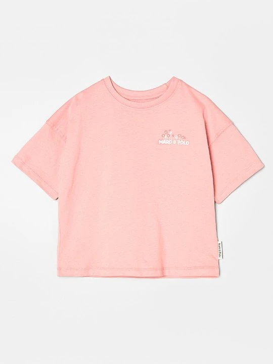 Zdjęcie produktu T-shirt z nadrukiem Marc O'Polo jasnoróżowy