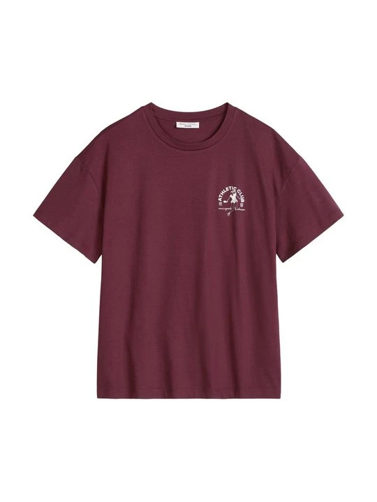 Zdjęcie produktu T-shirt z nadrukiem Marc O'Polo ciemnoczerwony