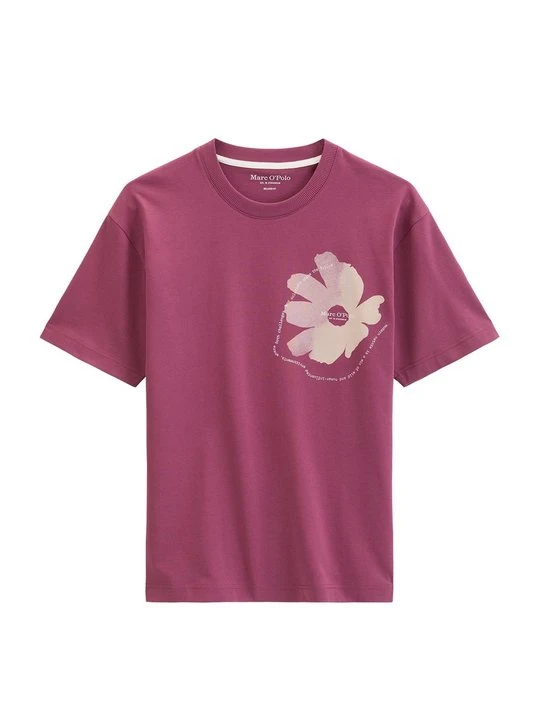 Zdjęcie produktu T-shirt z nadrukiem Marc O'Polo ciemnoczerwony
